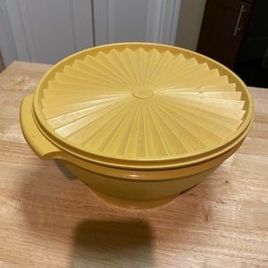 Vintage Tupperware container with matching bowls (6)